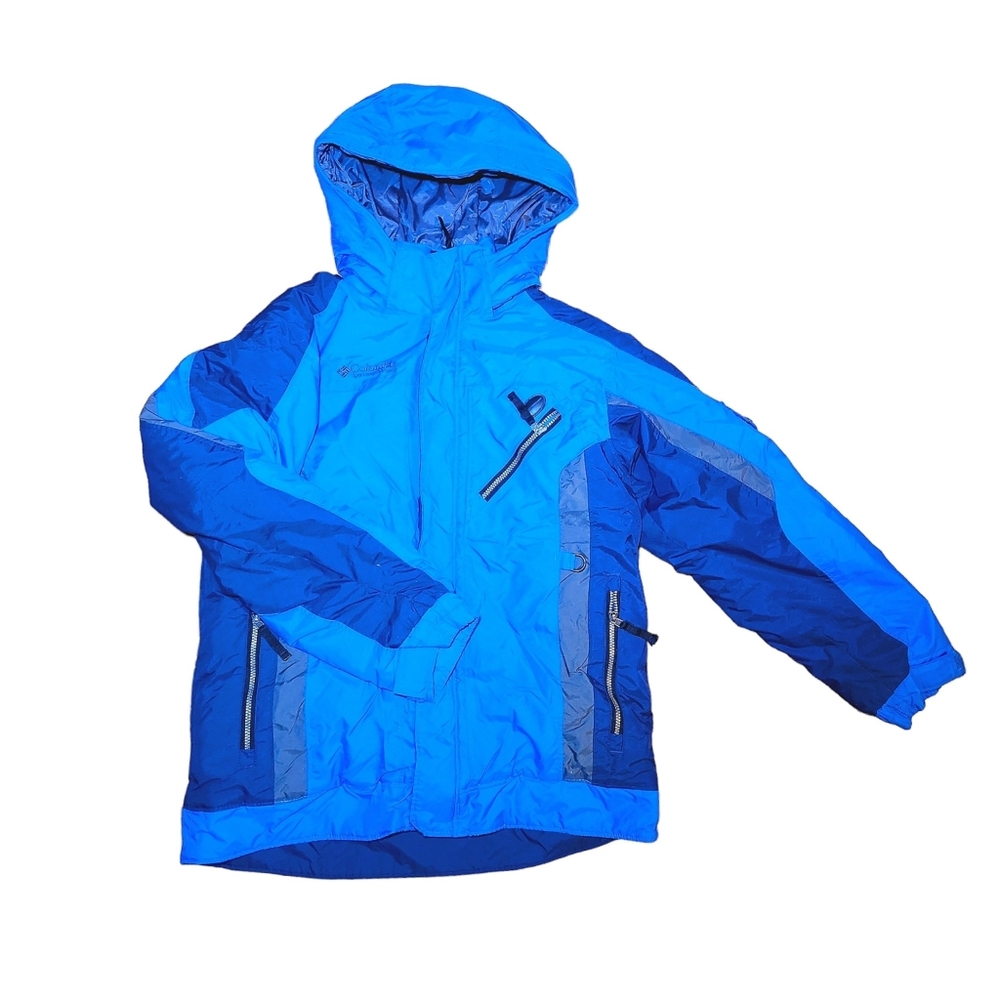 》Colombia Blue Winter Hiking Insluated Jacket Zip Up Boys Size 10/12